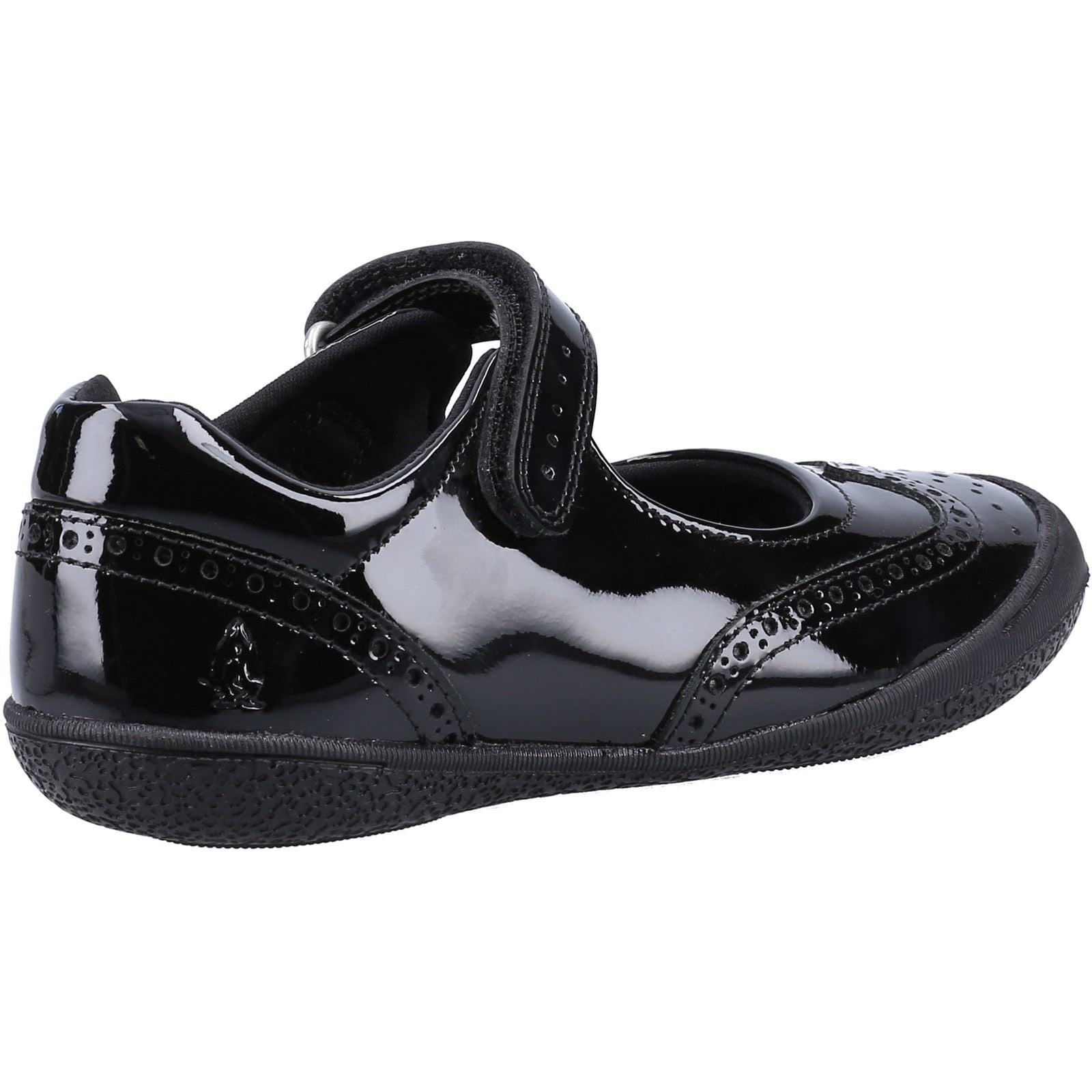 Hush Puppies RINA SHOE PATENT JNR Mädchenschuhe Aus Schwarzem Leder