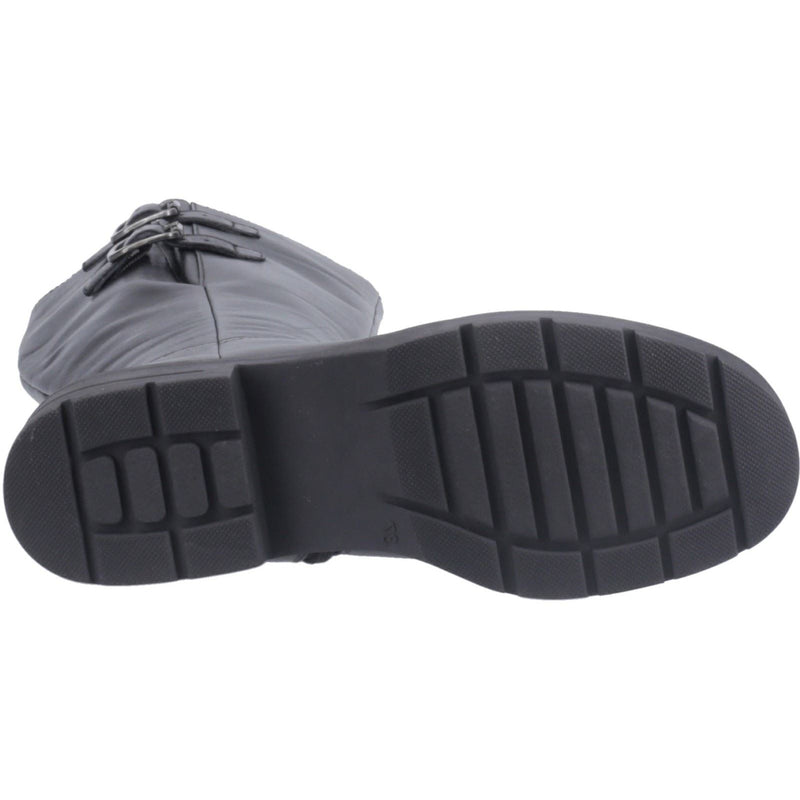 Hush Puppies Tallulah Damen Schwarze Farbe Lederstiefel