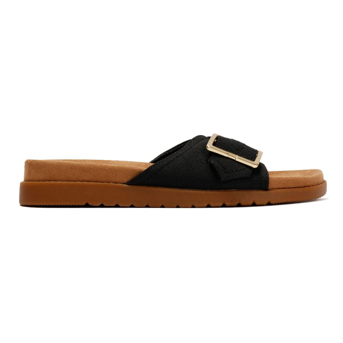TOMS Marin Slide Canvas Damenschwarze Sandalen