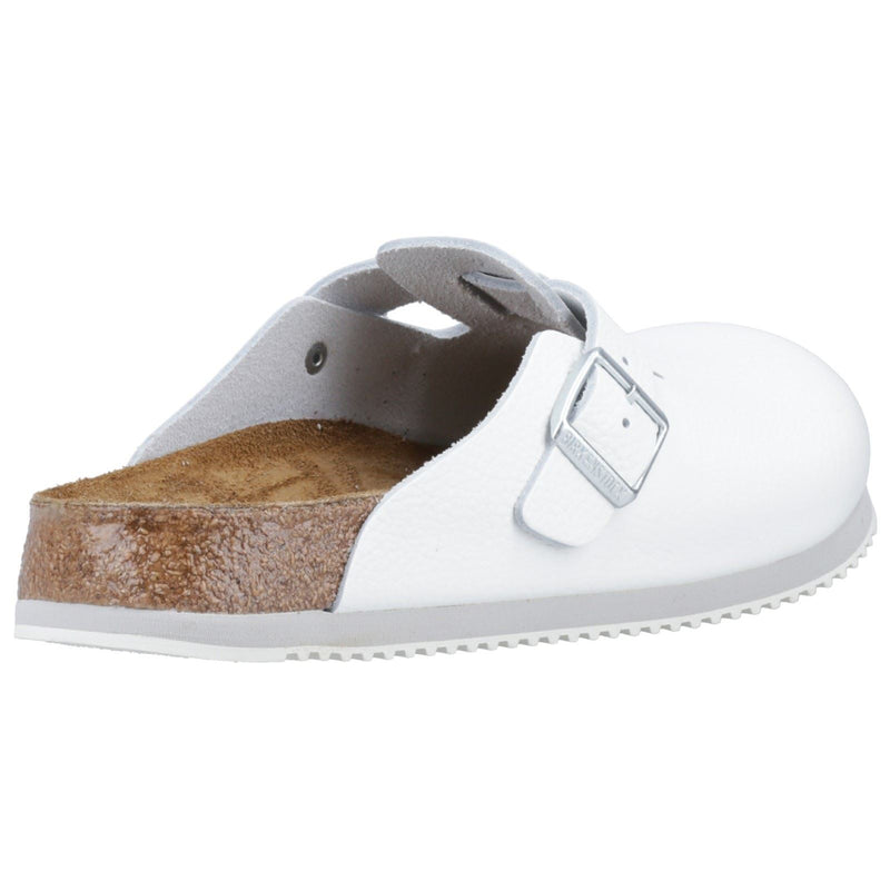 Birkenstock Boston Herren Clogs Aus Weißem Leder