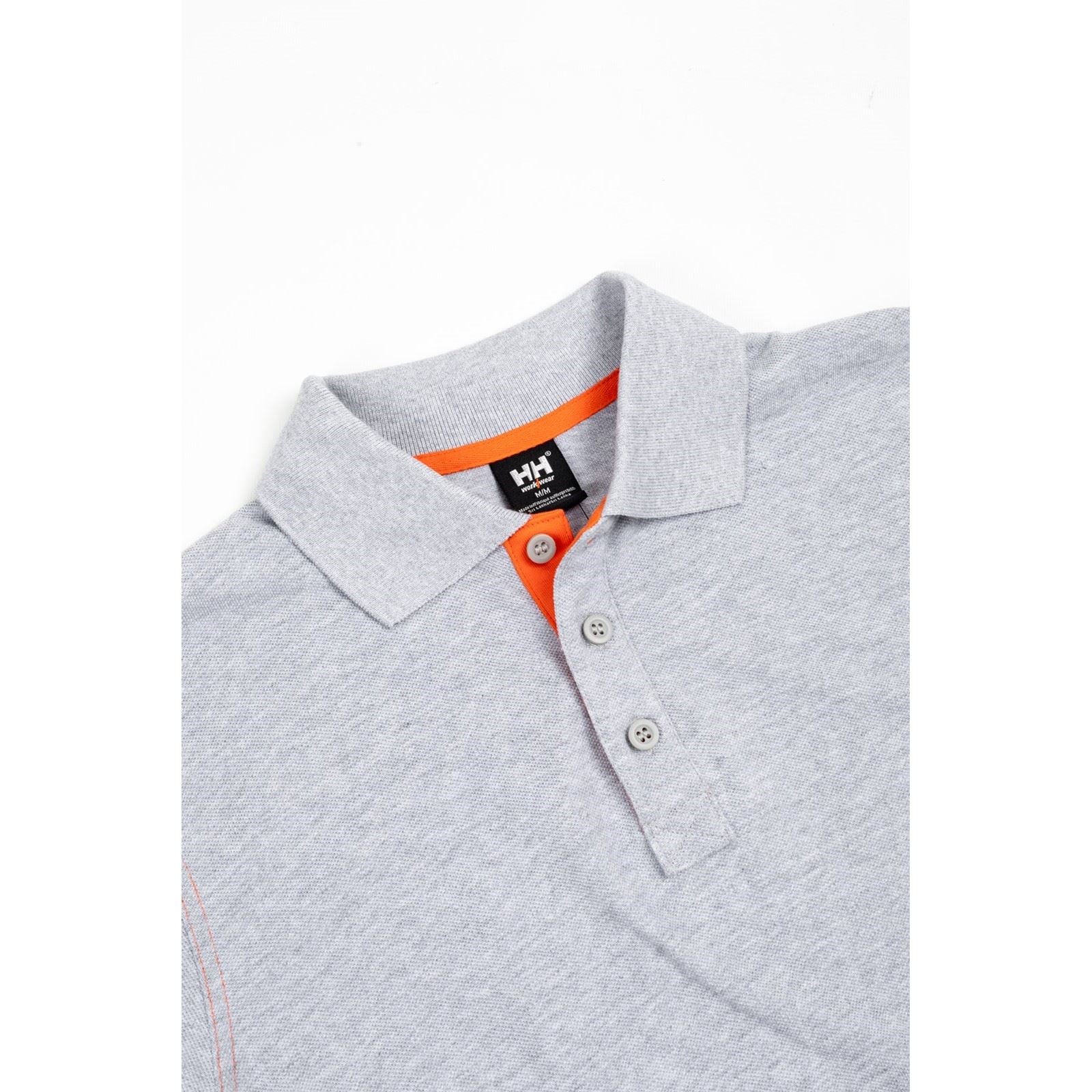 Helly Hansen Workwear Oxford Baumwoll Herren Poloshirt In Grau