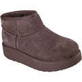 Skechers Keep Cozy Leder Frauen Schokoladen Winter Stiefeletten