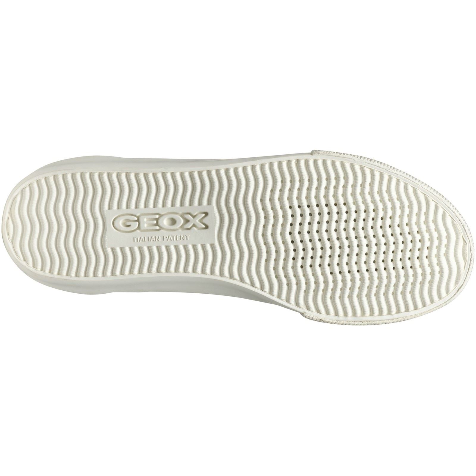 Geox D EMMELENY Damen Sneaker In Optik Weiß/Lichtgold