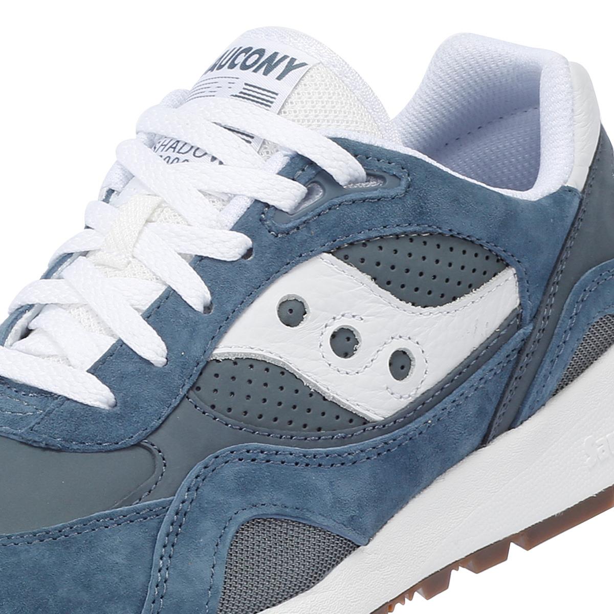 Saucony Shadow 6000 Marineblau/Weiße Wildleder-Sneakers