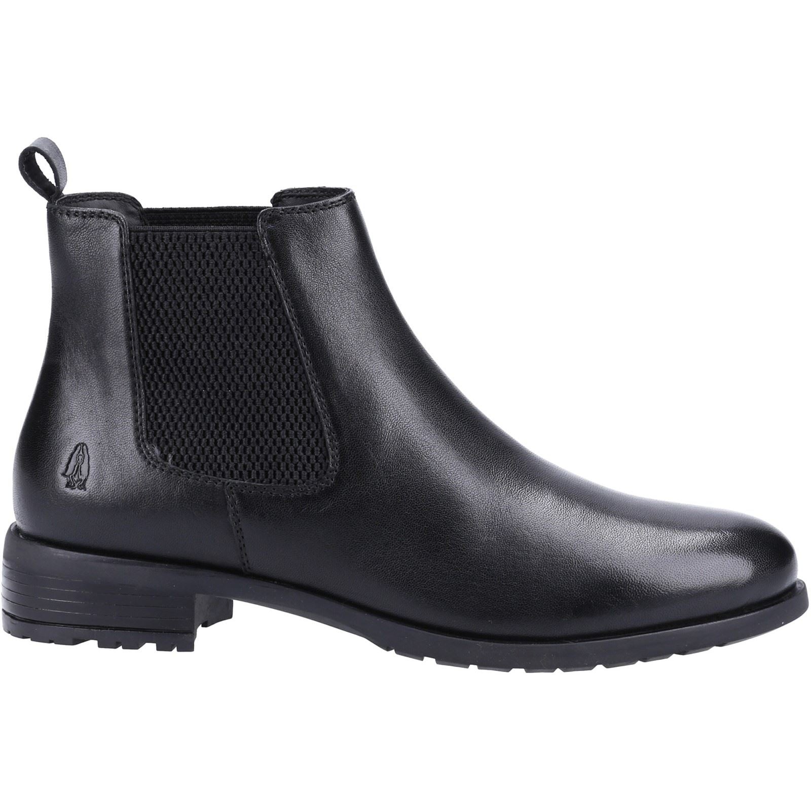 Hush Puppies Sammie Damen Chelsea Stiefel aus Schwarzem Leder