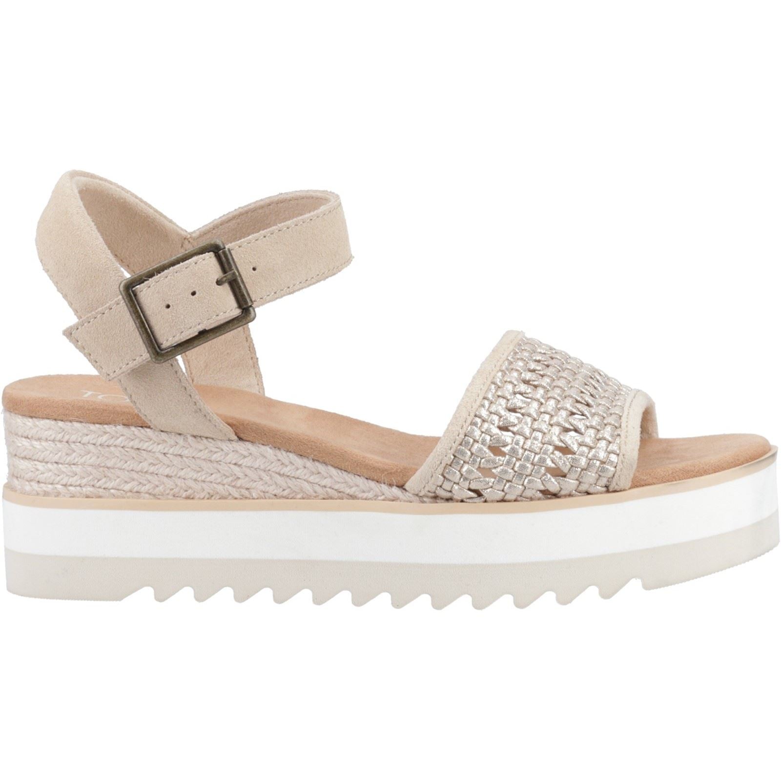 TOMS Diana Damen Sandalen Aus Champagnerleder