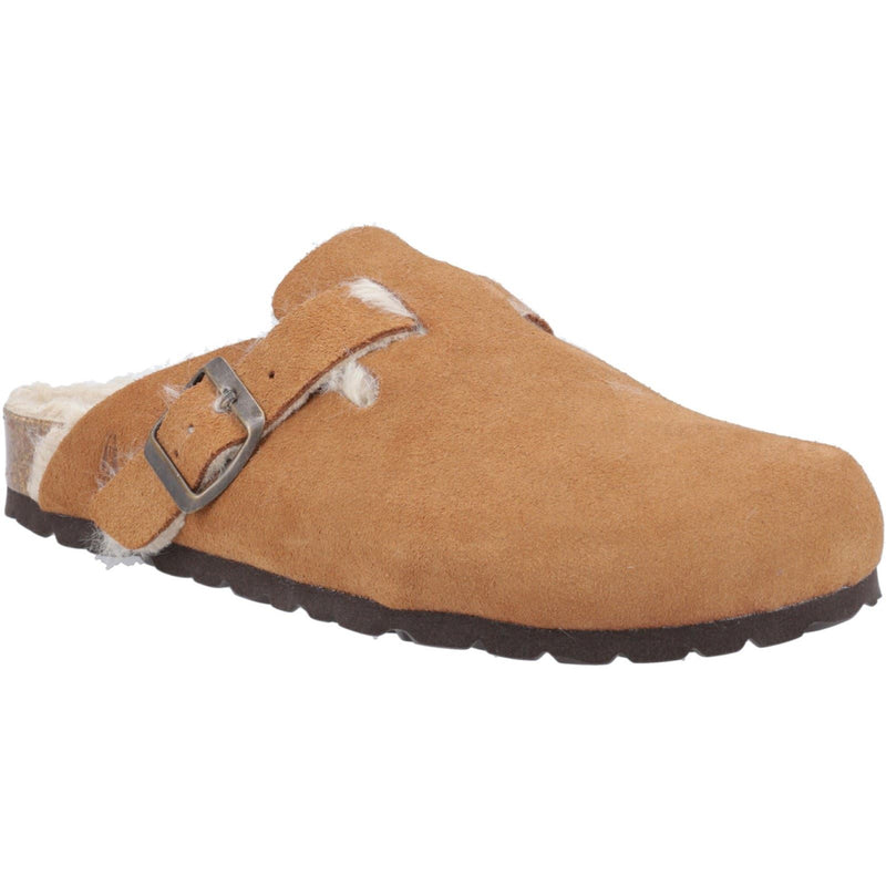 Hush Puppies Jade Leder Damen Hausschuhe In Tan