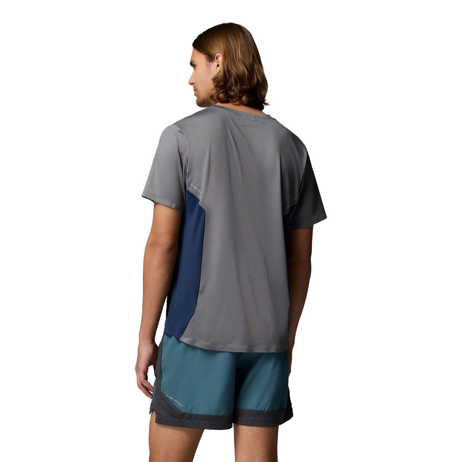 Columbia Three Pitch SS Crew Polyester Herren Graue Activewear T-Shirts