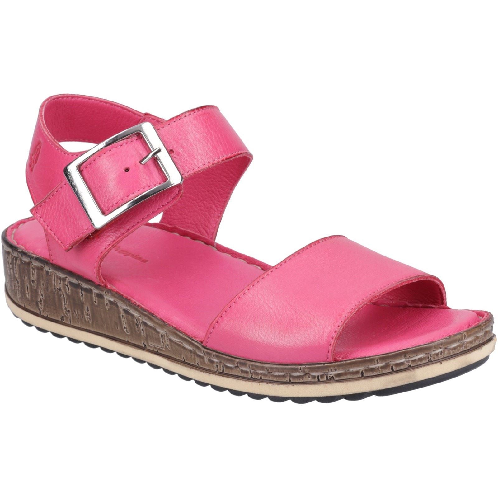 Hush Puppies Ellie Damen Sandalen Aus Leder In Fuchsia