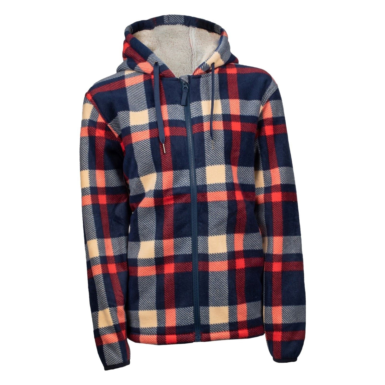 Hard Yakka Check Zoodie Polyester Damen Blau Kapuzenpullover