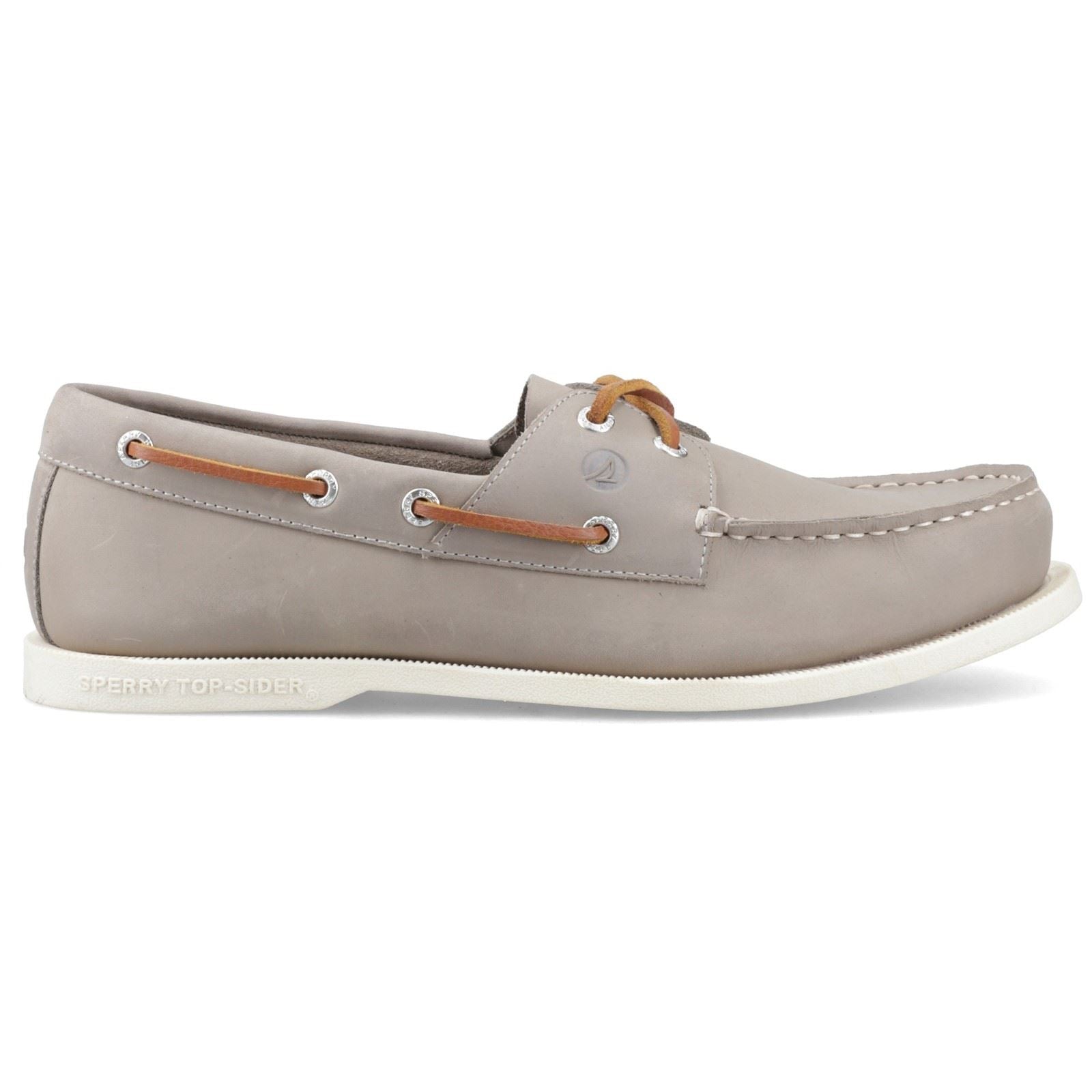 Sperry Tacoma 2 Eye Boat Leder Herren Graue Bootsschuhe