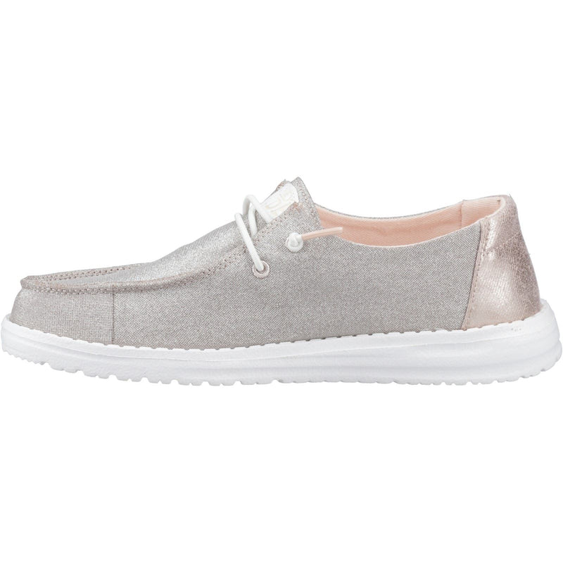 HEYDUDE Wendy Metallic Sparkle Synthetik Damen-Lofers In Roségold