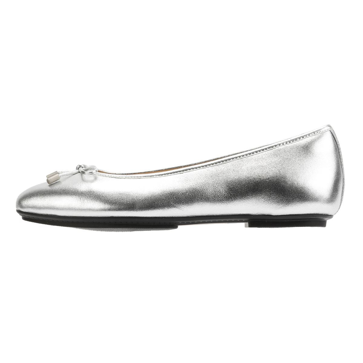 FitFlop Delicato Damen-Silber-Flats Aus Metallic-Leder