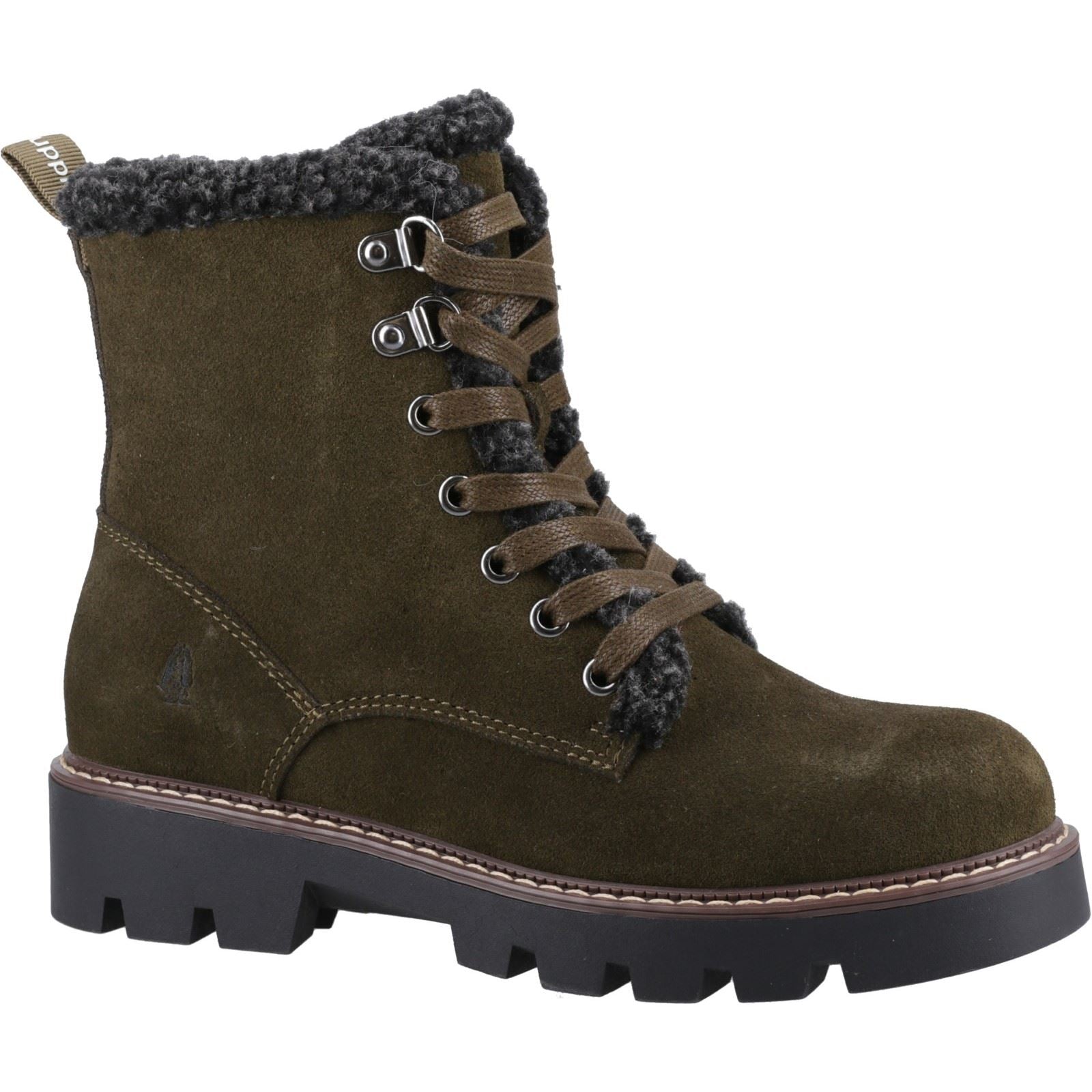 Hush Puppies Aurelia Wildleder Damen Khaki Stiefel
