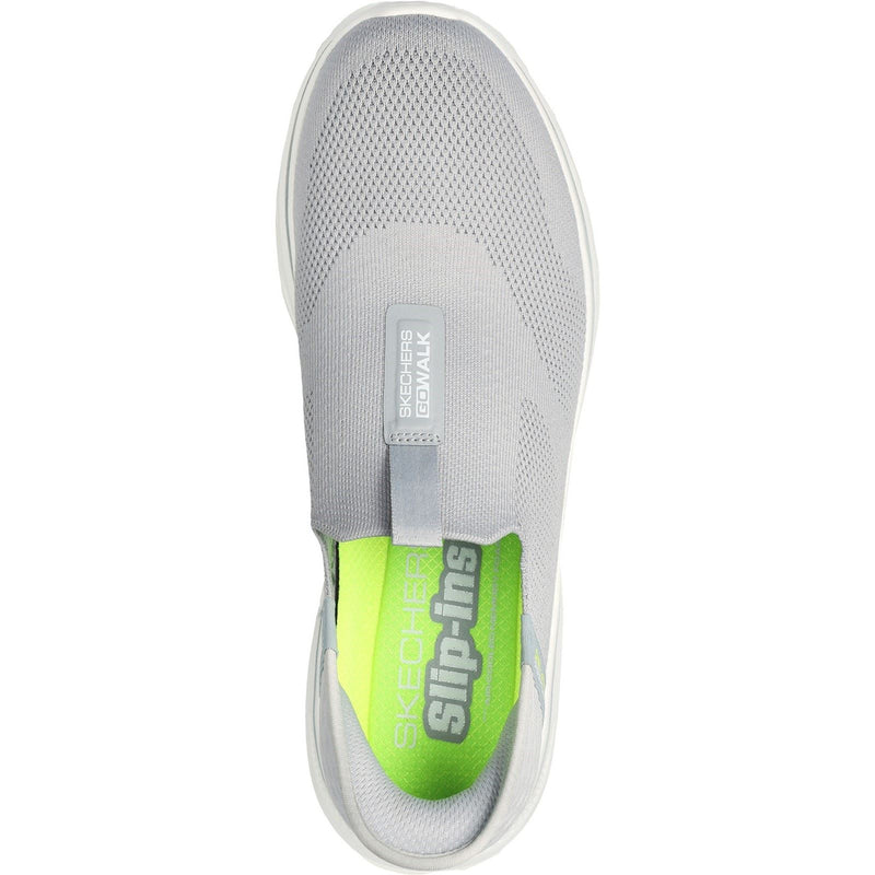 Skechers Skechers Slip-ins: GO WALK 7 - Easy On 2 Slip-Ins: Go Walk 7 - Easy On 2 Mesh Herren-Sneaker In Grau/Gelb