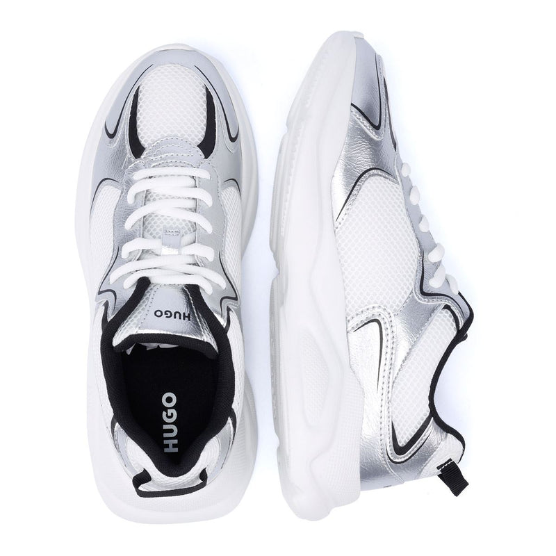 Hugo Leon Tennis Damen Silberne Sneaker