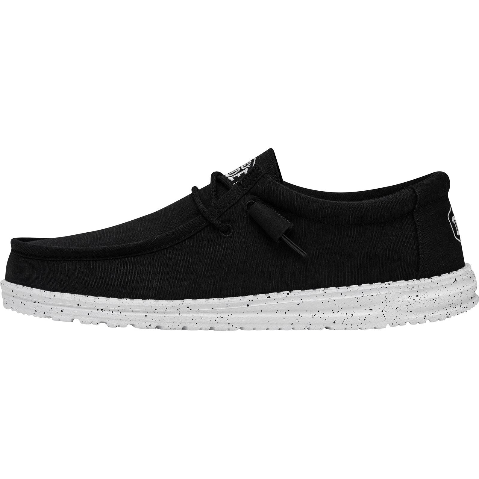 HEYDUDE Wally Slub Herren Bootsschuhe In Schwarz