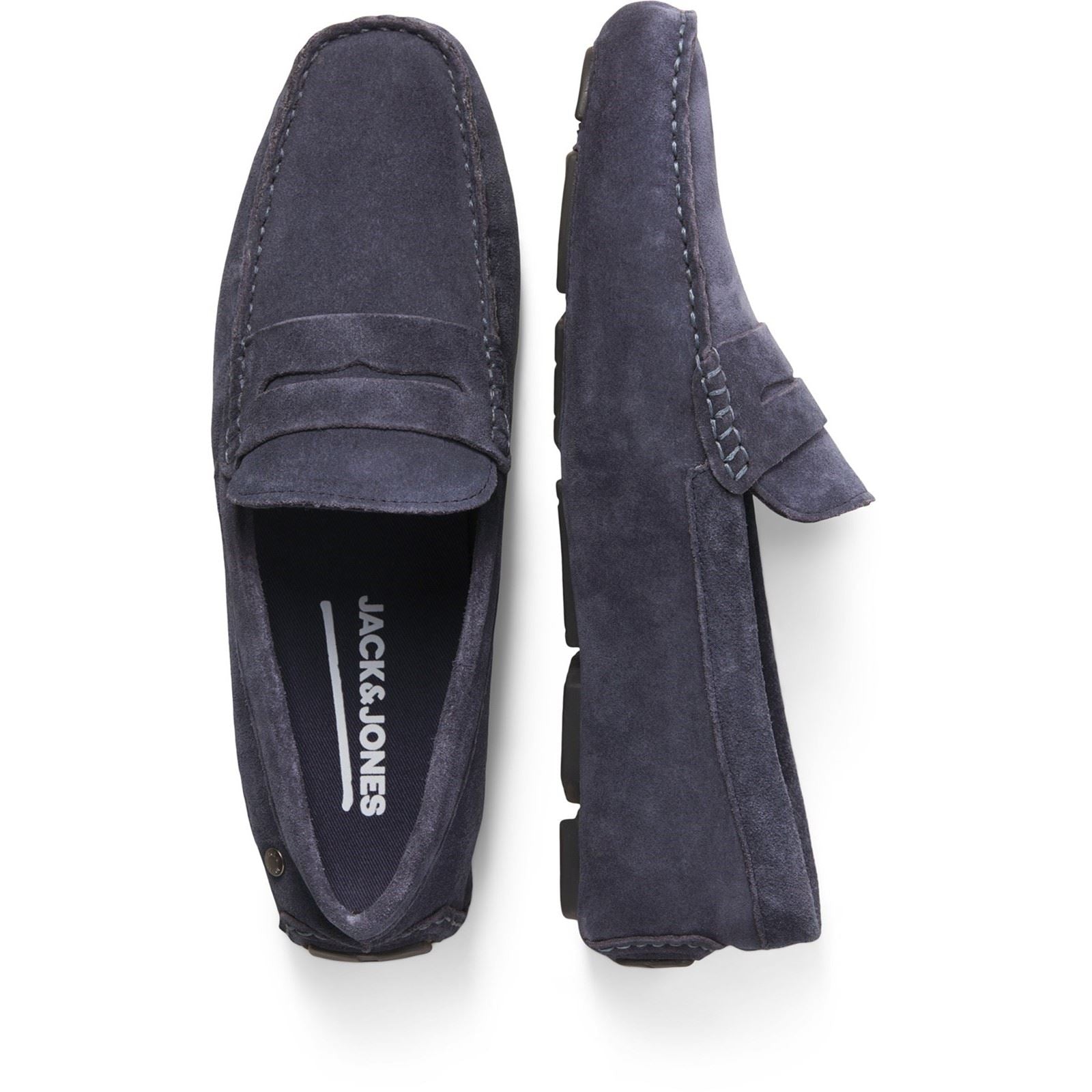 Jack & Jones Jensen Herren Wildleder Blazer Slipper In Marineblau