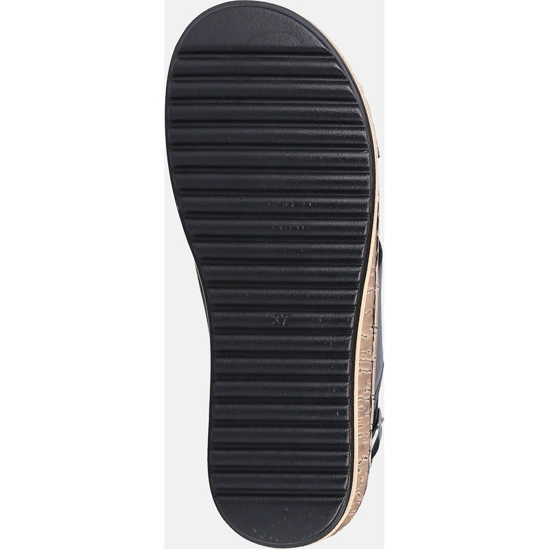 Hush Puppies Elena Damen Keilabsatzschuhe Aus Schwarzem Leder