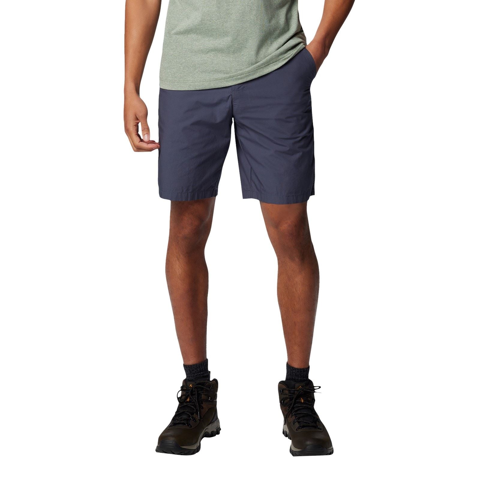 Columbia Washed Out Baumwoll Männer Kurze Blaue Shorts Bis Zum Knie
