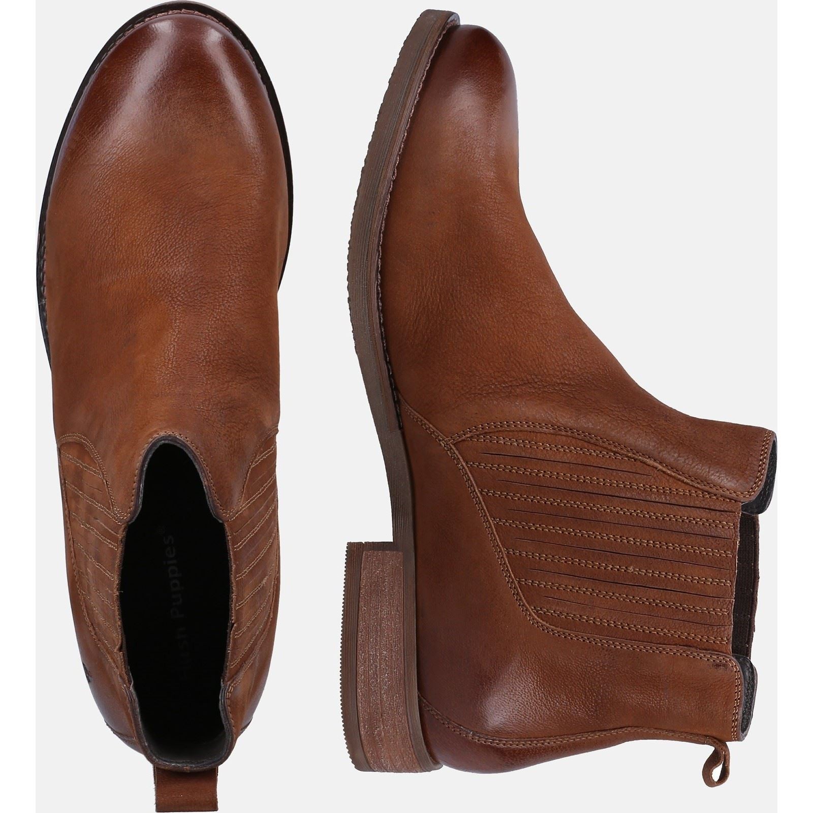 Hush Puppies Edith Leder Damen Stiefeletten In Braun