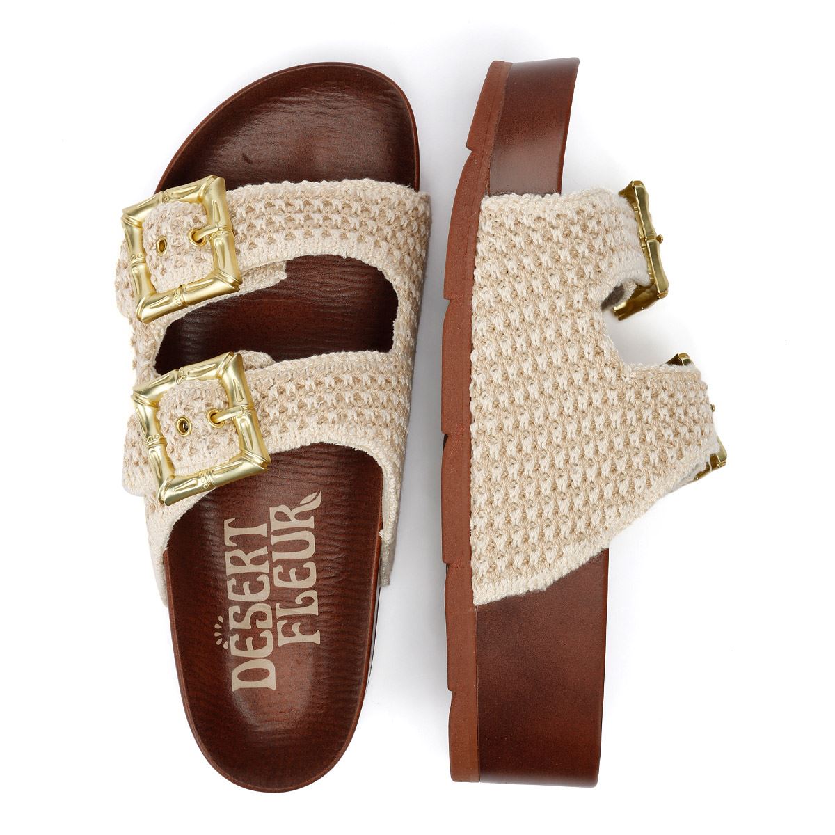 Desert Fleur Super Damen Beige Sandalen