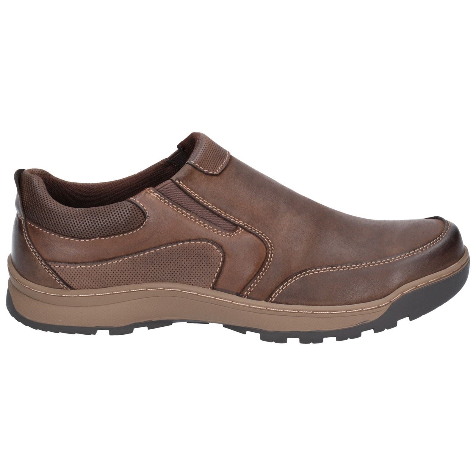 Hush Puppies Jasper Leder Herren Braune Slipper