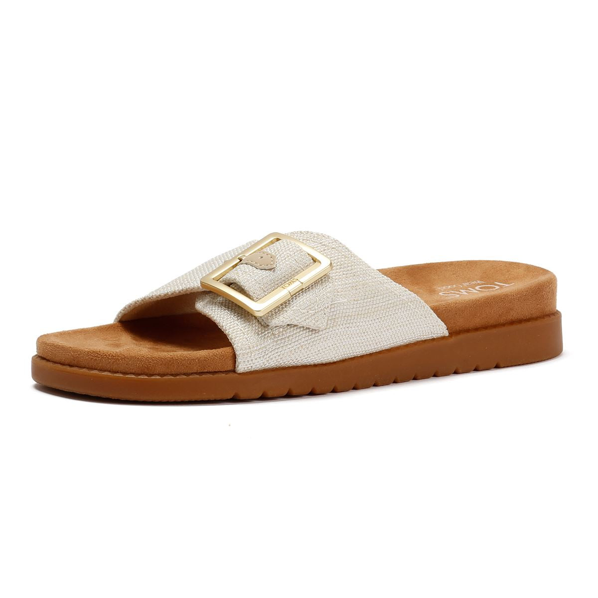 TOMS Marin Slide Textile Damen Weiße Sandalen
