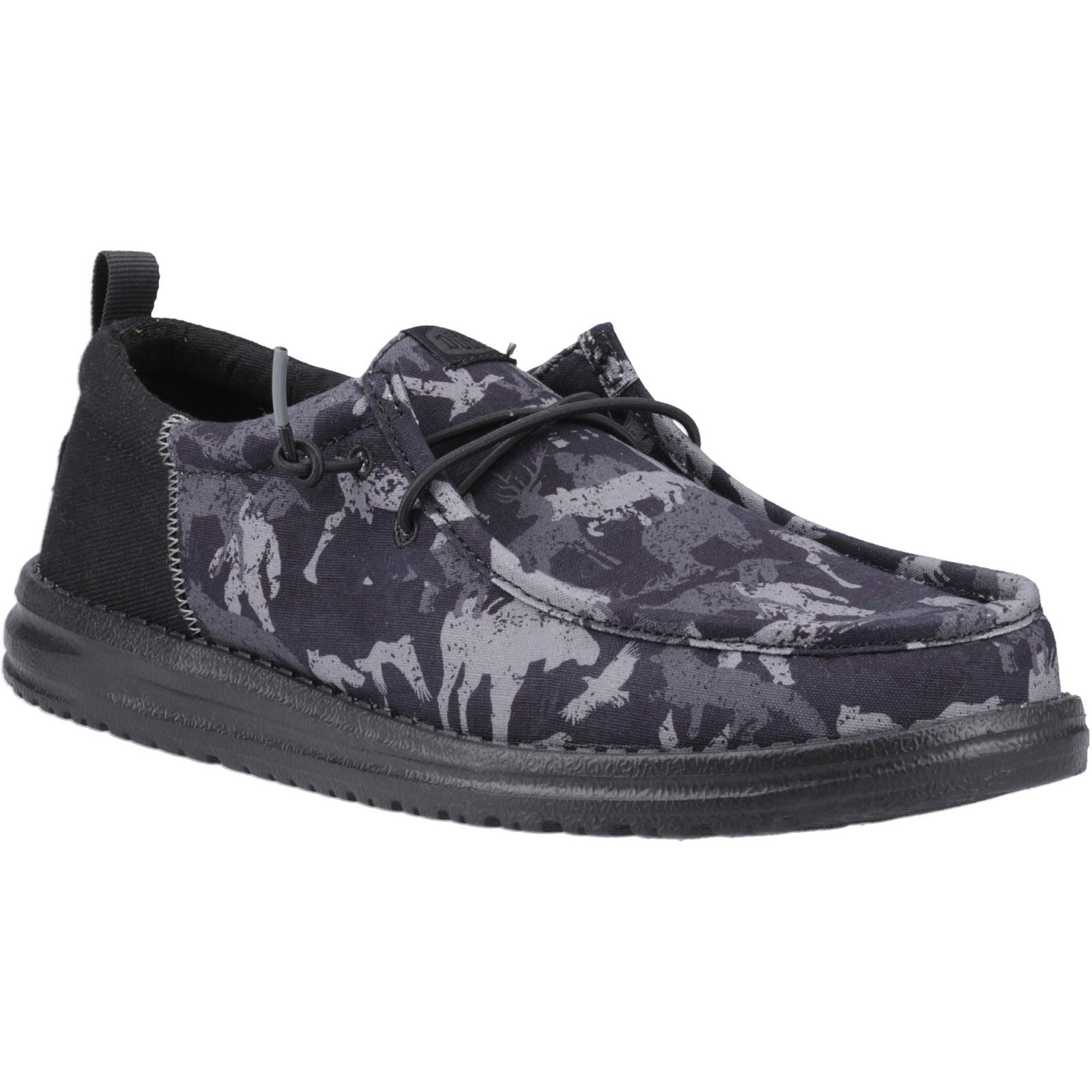 HEYDUDE Wally Funk Hunt Camo Stoff Männer Schwarze Farbe Bootsschuhe