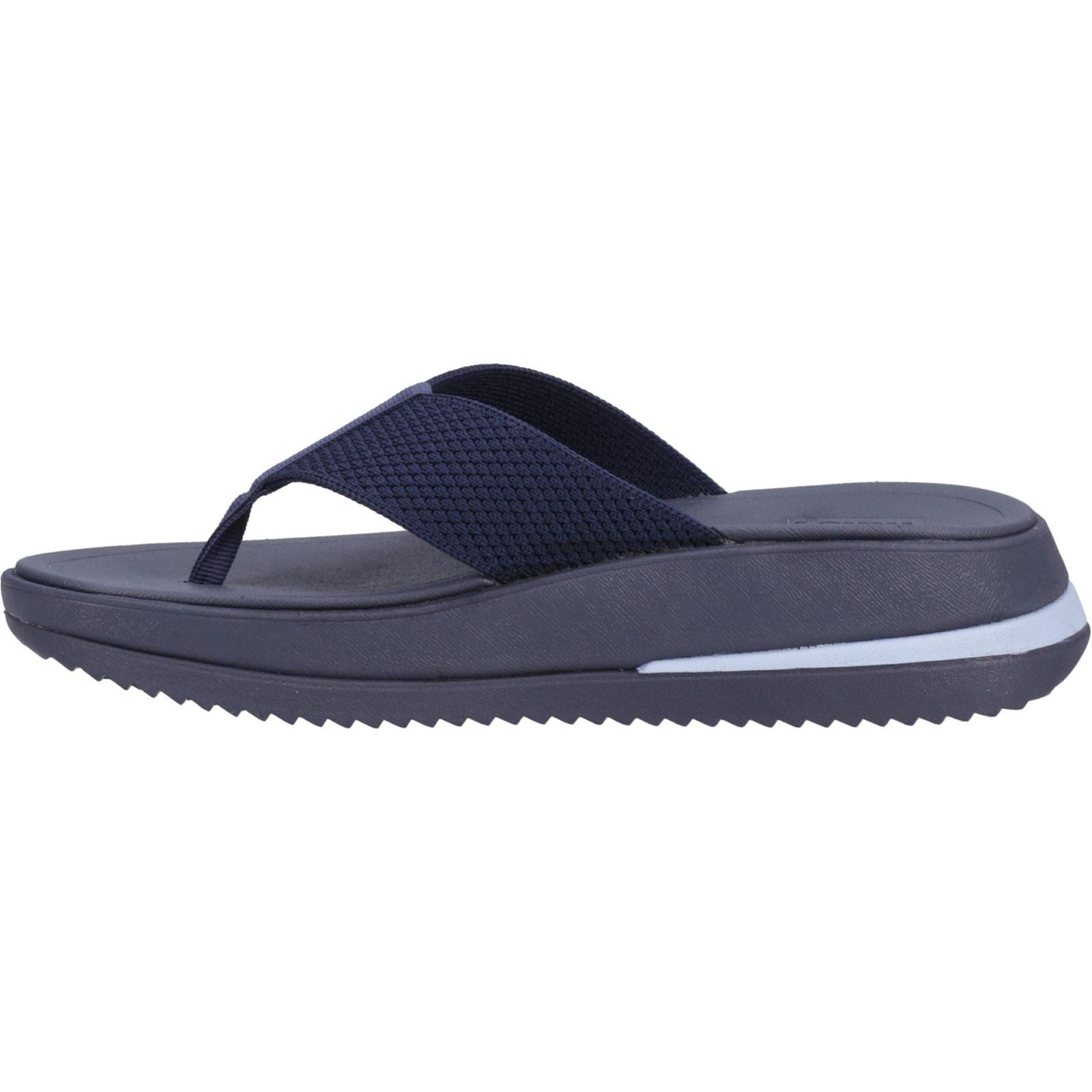 Fitflop Surff Two-tone Polyester Damen Sandalen In Mitternachtsblau Weit Geschnitten