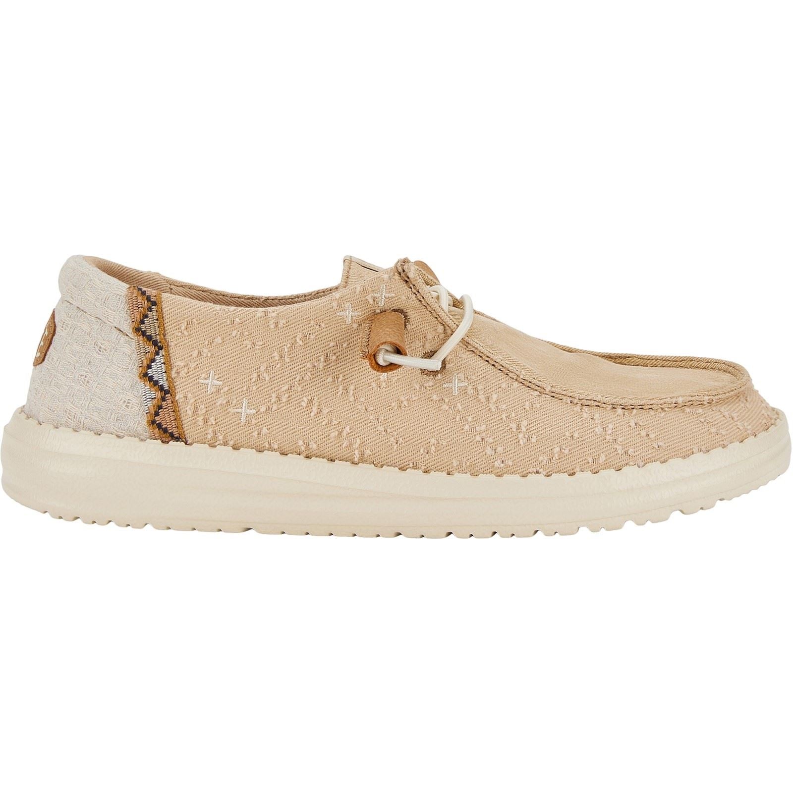HEYDUDE Wendy Crafted Boho Baumwoll Damen Tan Loafer