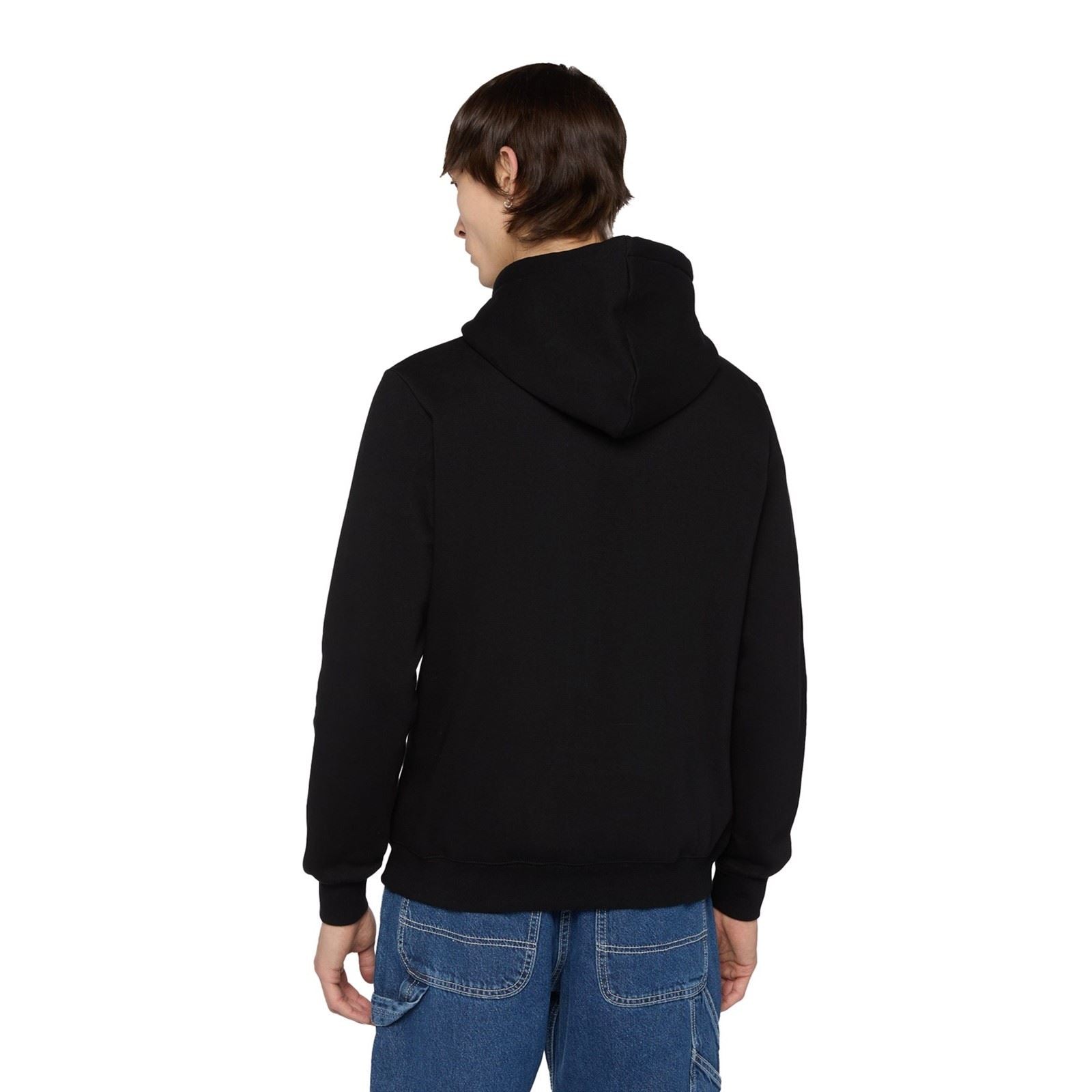 Dickies Icon Logo Polyester Unisex Erwachsene Schwarze Farbes Kapuzen Sweatshirt