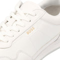 Boss Titanium Weiße Ledersneaker Für Herren