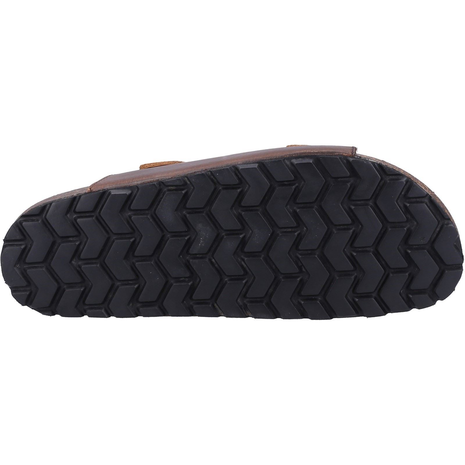 Hush Puppies Nash Slider Leder Herren Sandalen In Braun