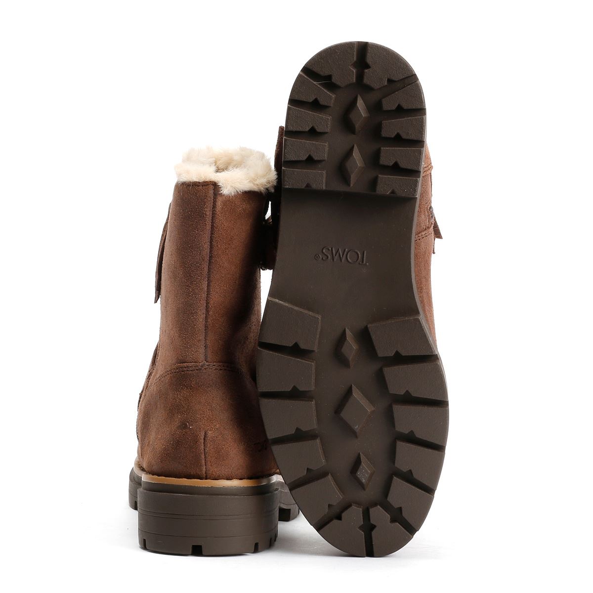 TOMS Ionie Moto Wildleder Damen Braune Stiefel