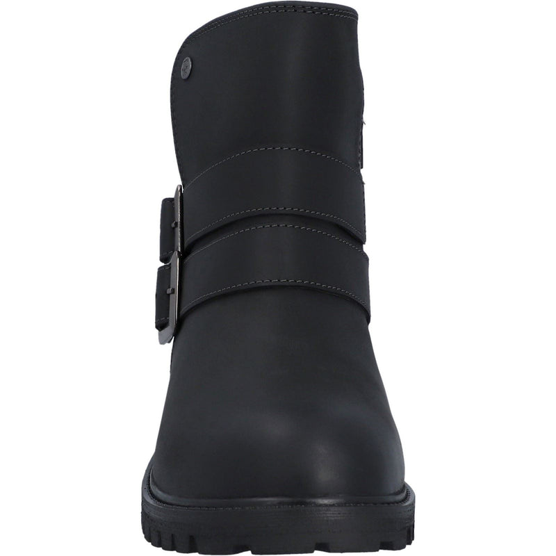 Hunter Ness Damenlederstiefel In Schwarz