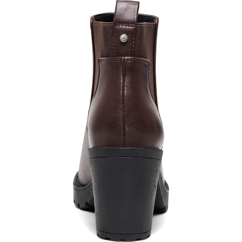 ONLY Barbara Polyurethan Damen Schokoladenbraune Blockabsatz Chelsea-Stiefel