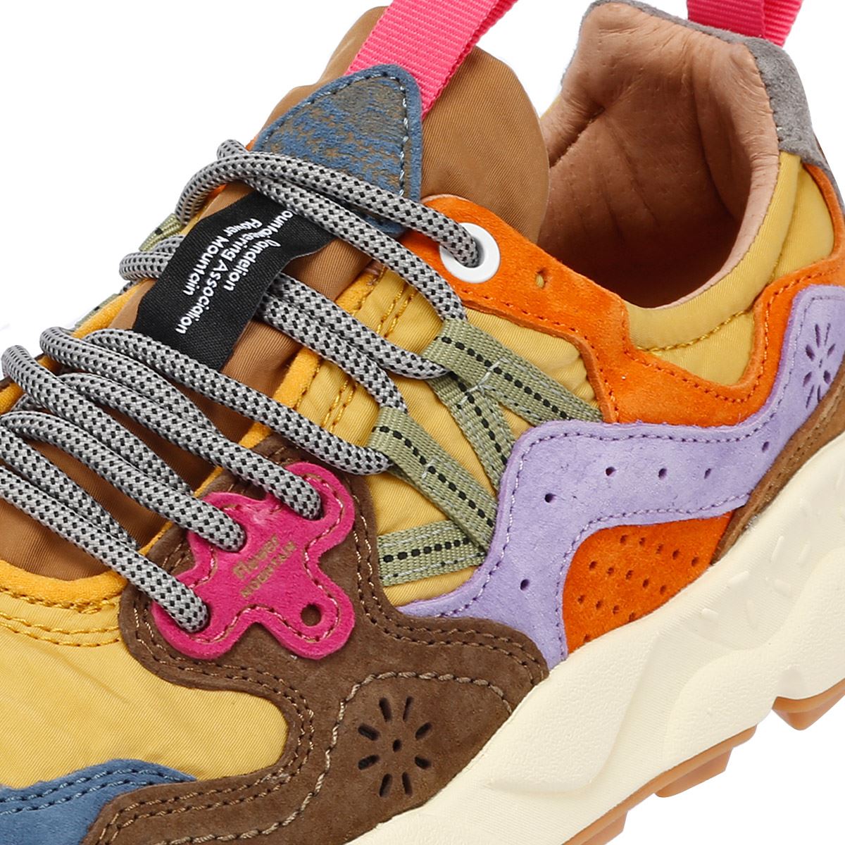 Flower Mountain Yamano 3 Wildleder Sneaker In Hellblau/Gelb/Braun