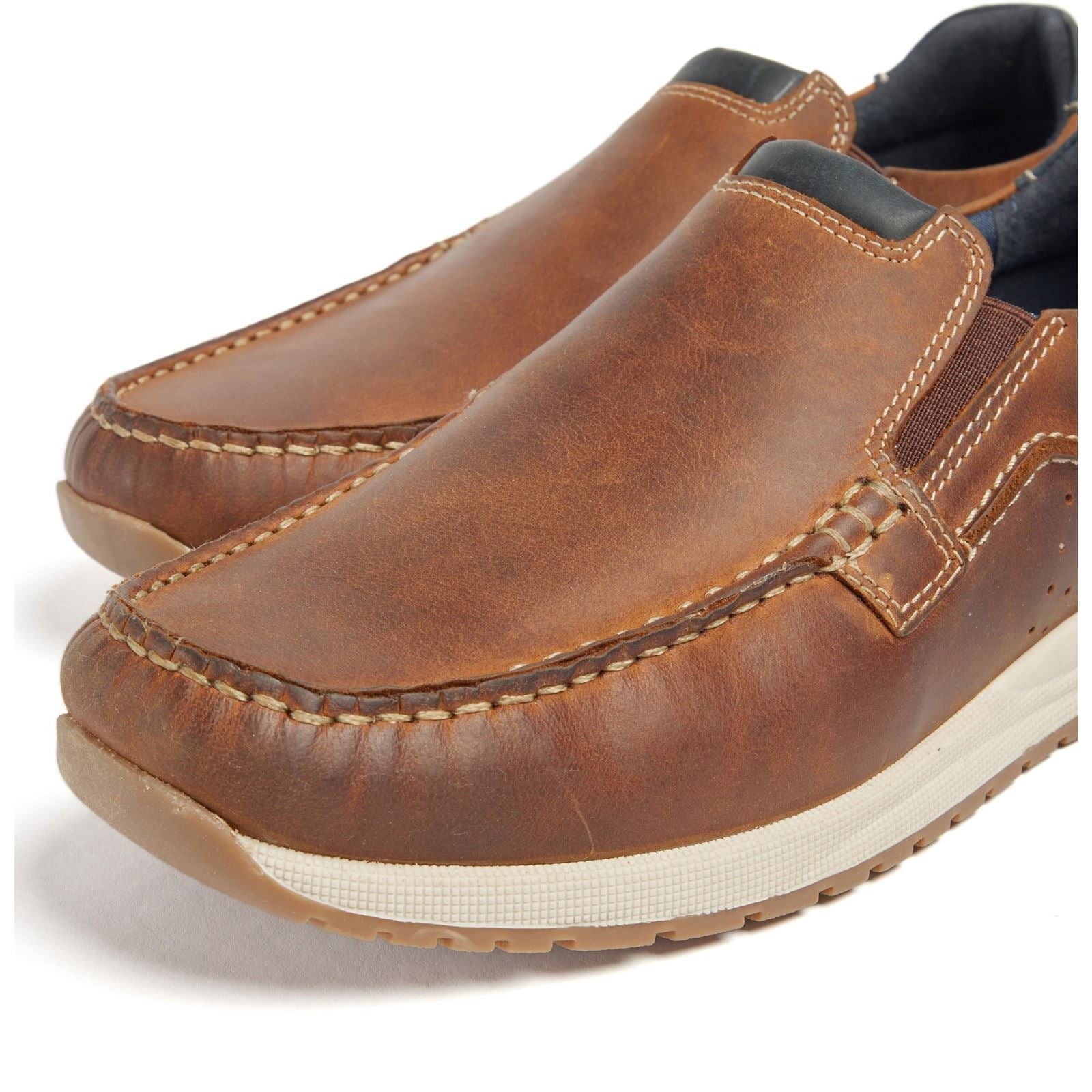 Pod Sean Herren Bootsschuhe Aus Leder In Beige