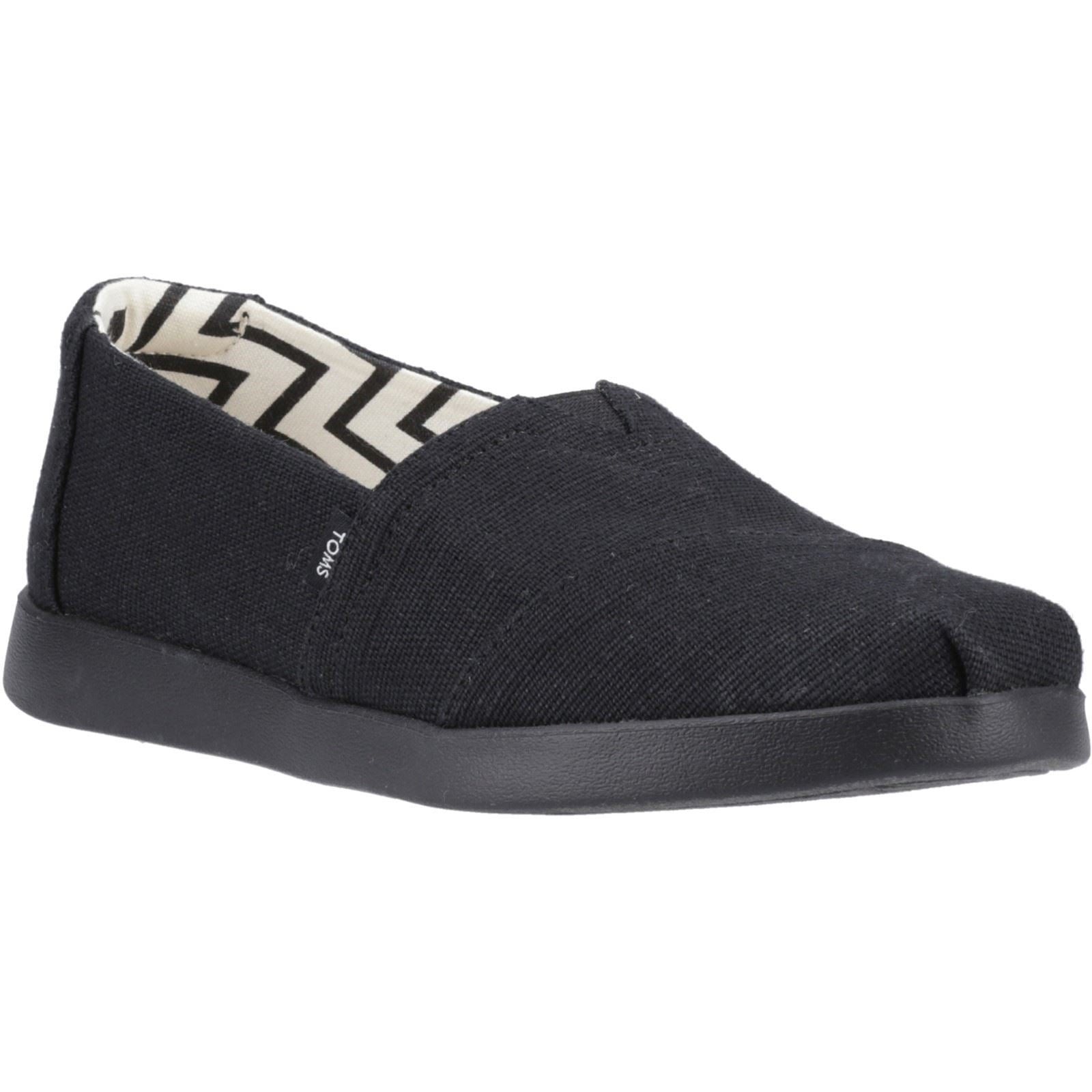 TOMS Alpargata Plus Damen Jute Espadrilles In Schwarz/Schwarz
