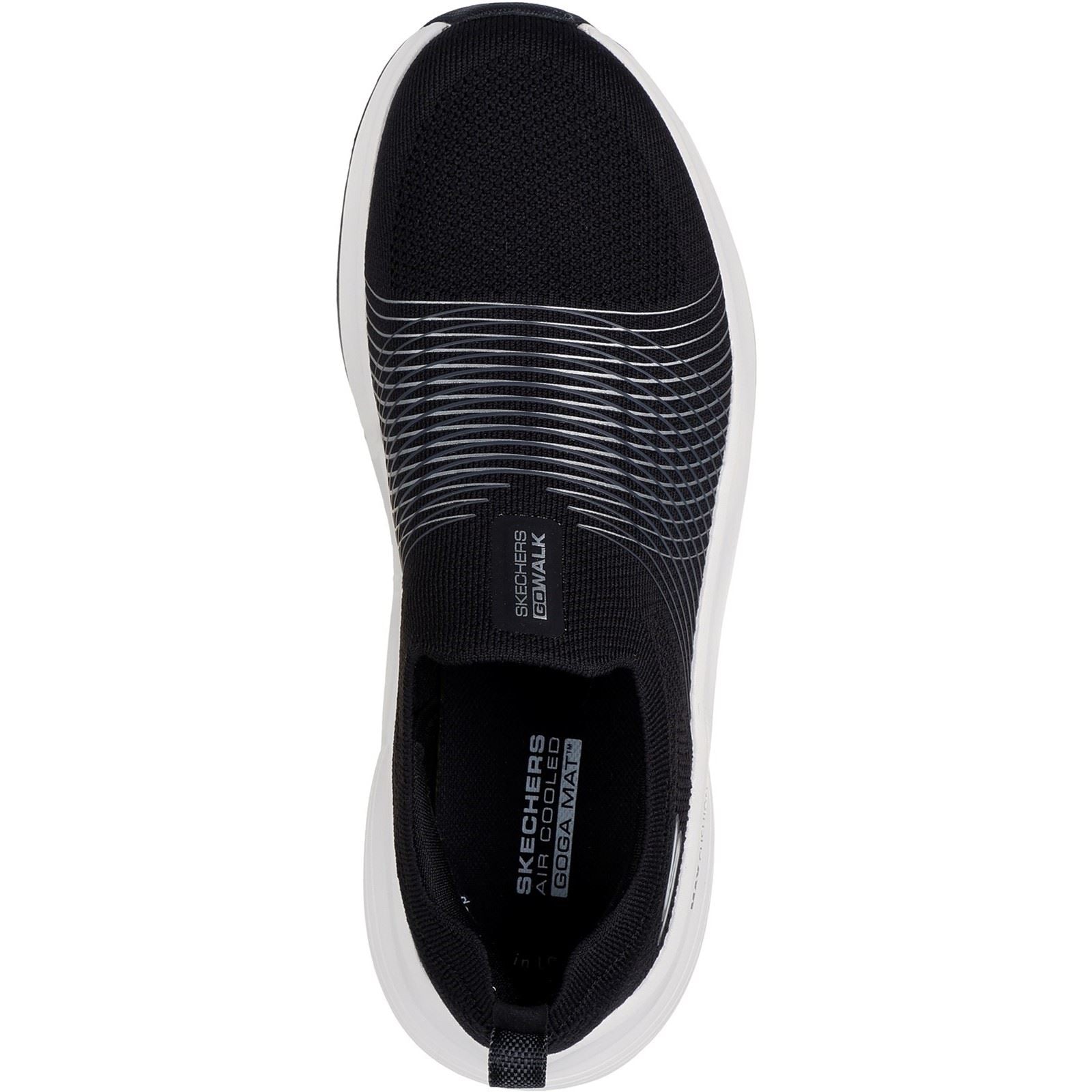 Skechers GO WALK Max Walker Sally Textile Damen-Sneaker In Schwarz/Weiß