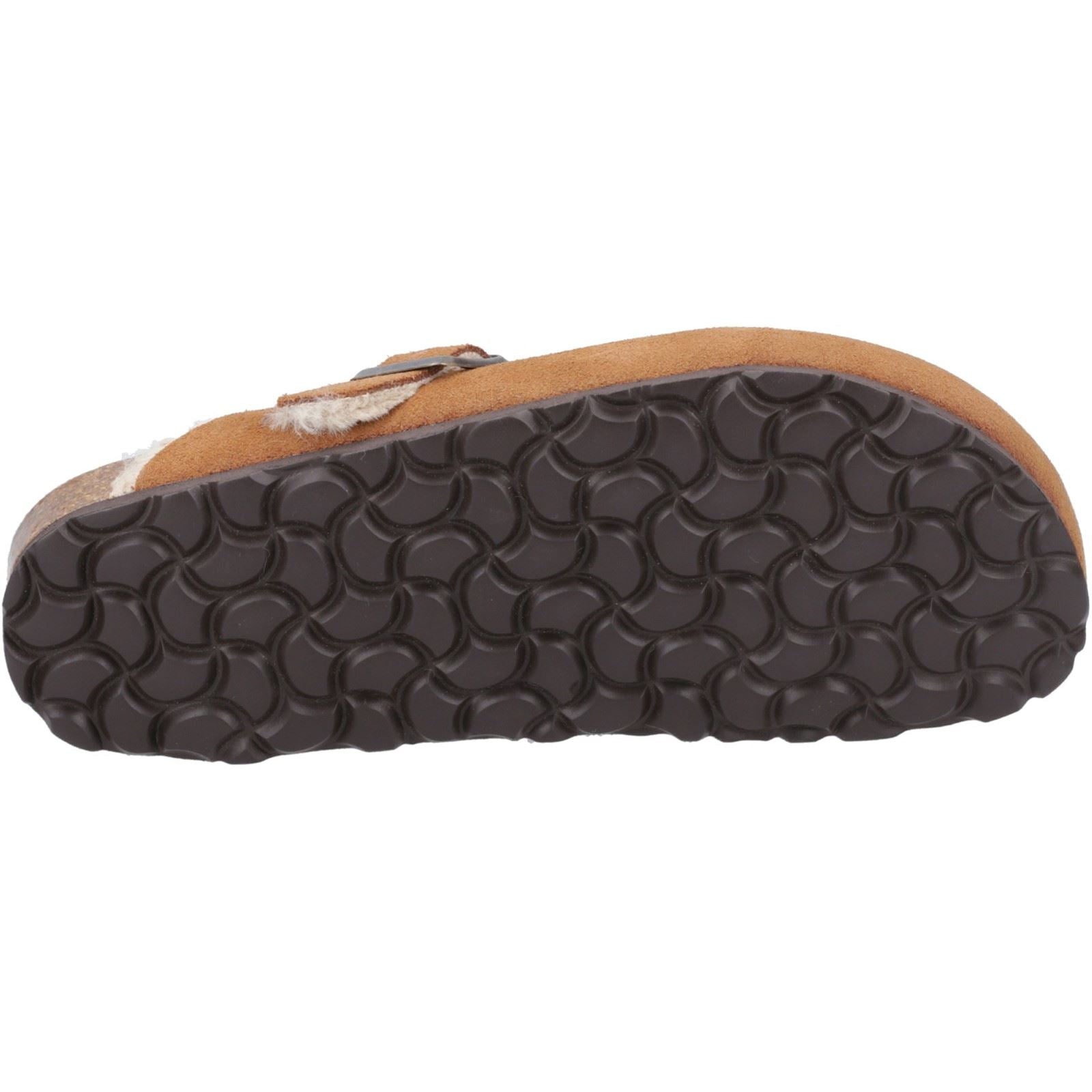 Hush Puppies Jade Leder Damen Hausschuhe In Tan