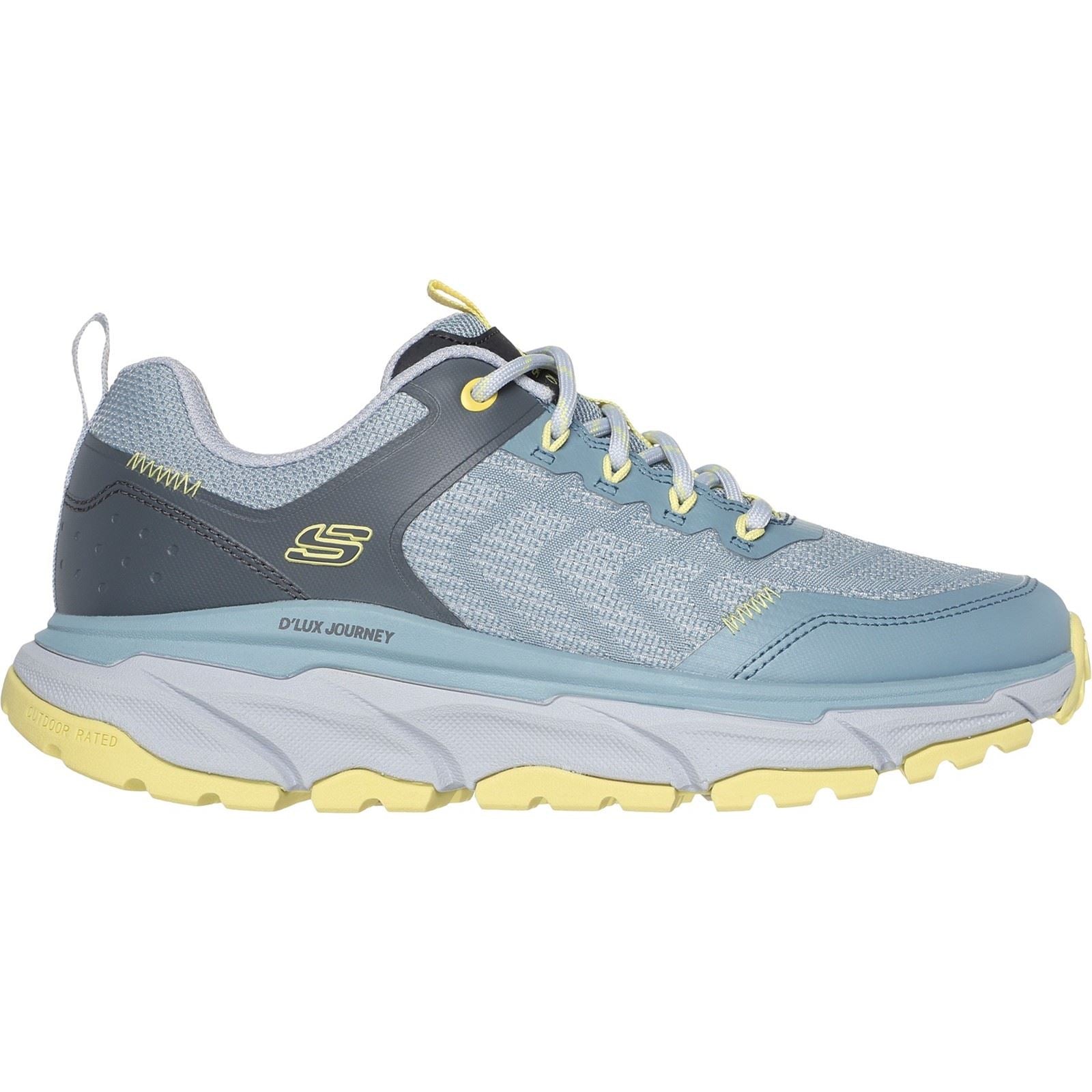 Skechers D'Lux Journey Marigold Synthetische Damen Wanderstiefel In Blau/Gelb