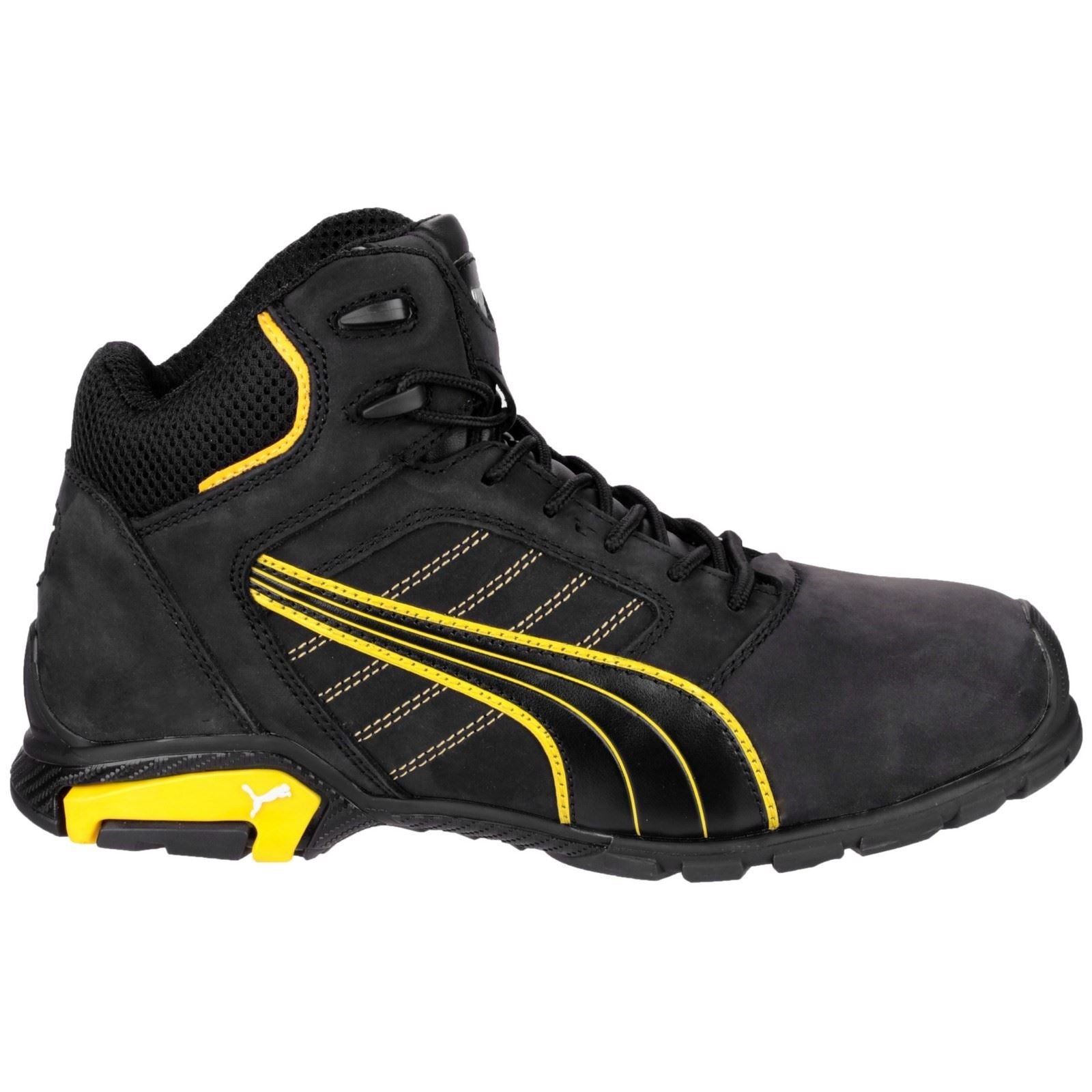 Puma Safety Amsterdam Mid Leder Schwarze Farbe Sicherheitsstiefel