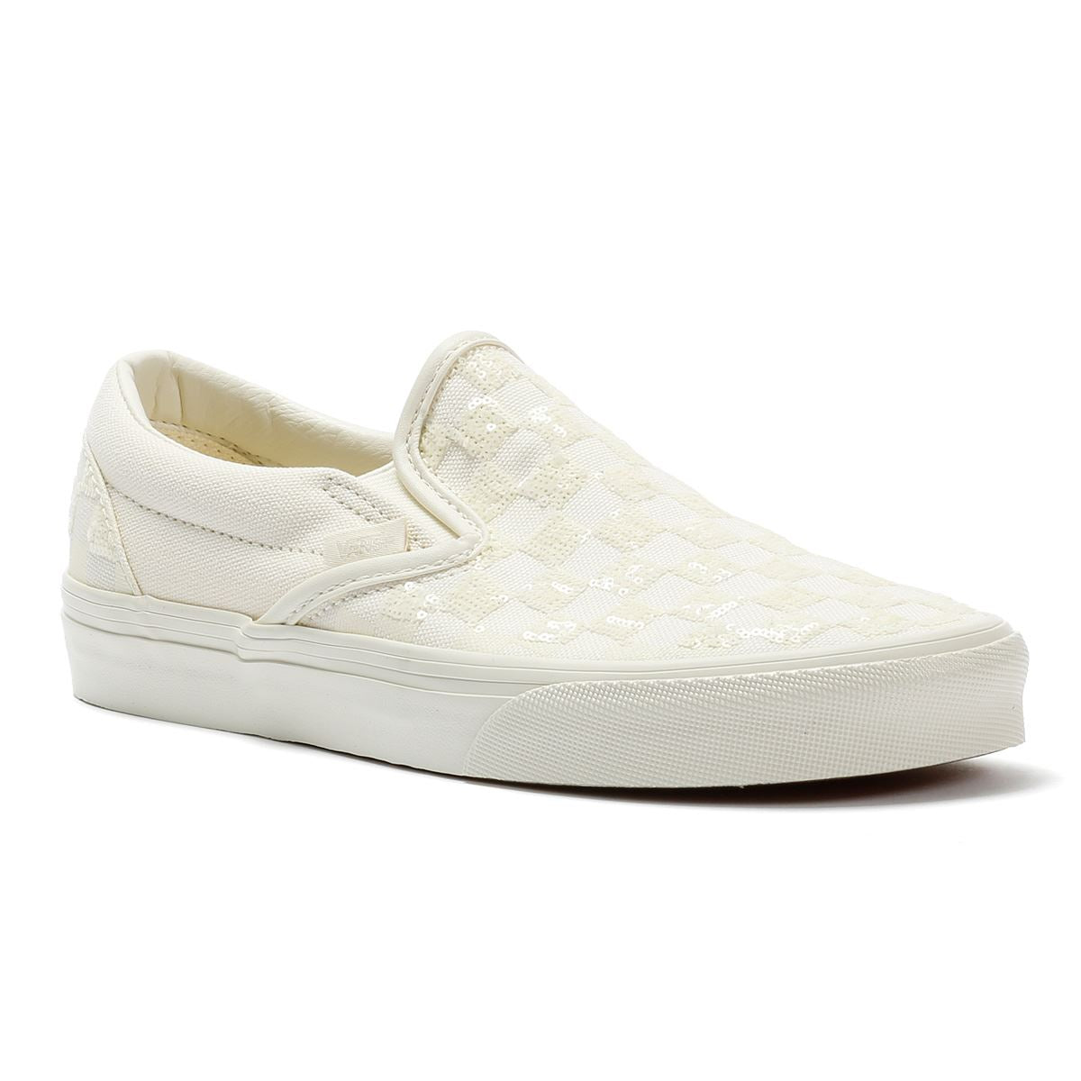 Vans Classic Slip-On Leichte Weiße Sneakers Aus Canvas