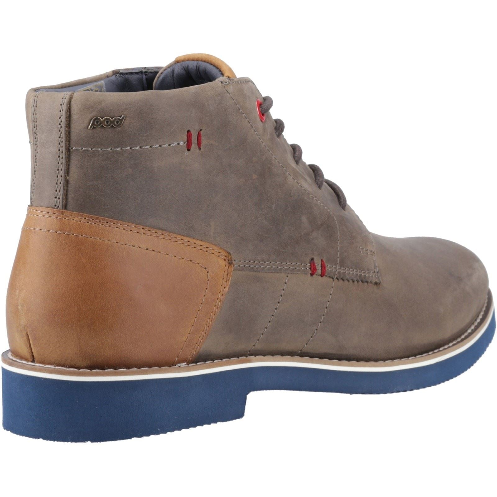 Pod Aries Leder-Herrenstiefel In Grau