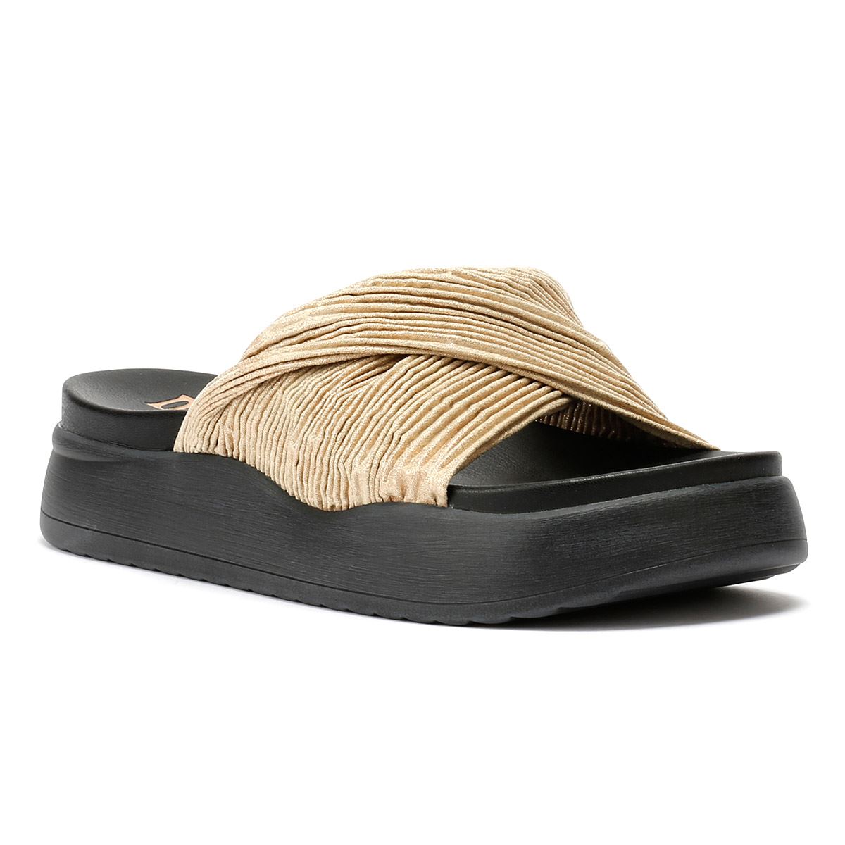 Desert Fleur Gabbro Satin Damen Sandalen In Gold