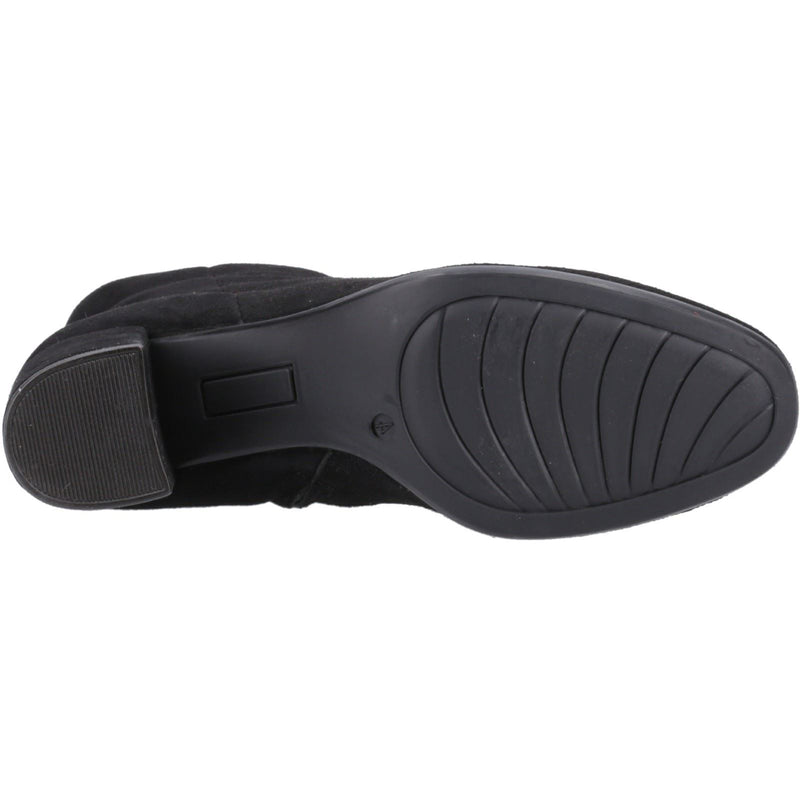 Hush Puppies Octavia Damen Wildleder Schwarze Farbe Stiefeletten mit Absatz