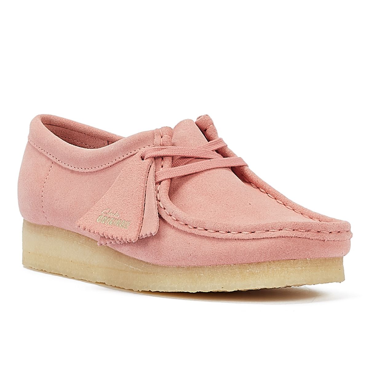 Clarks Originals Wallabee Damen Wildlederschuhe In Altrosa