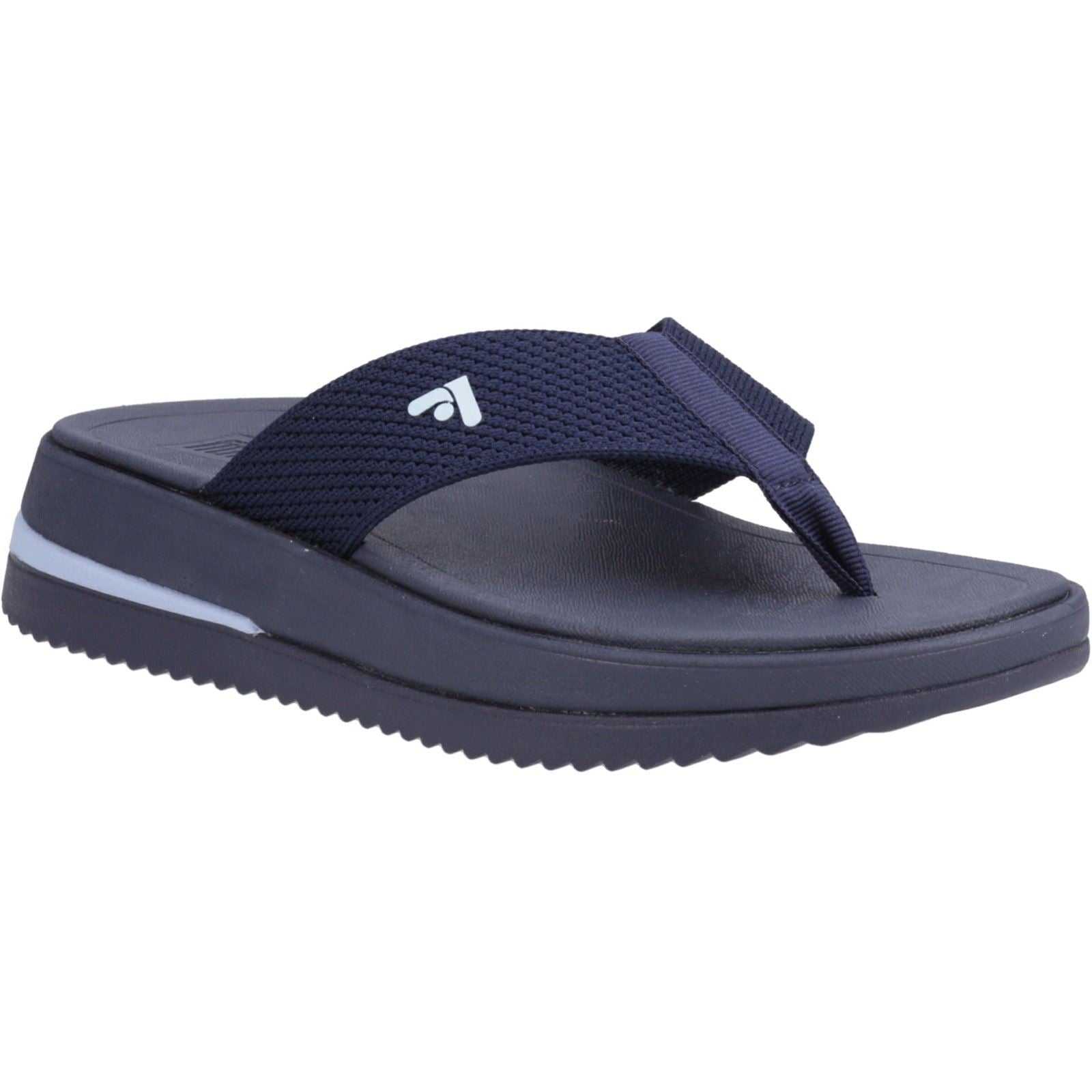 Fitflop Surff Two-tone Polyester Damen Sandalen In Mitternachtsblau Weit Geschnitten